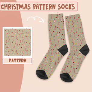 Christmas Party Christmas Candy Pattern  Socks