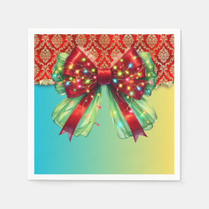 Christmas Party Drip Bling Festive Merry Xmas Ligh Napkin