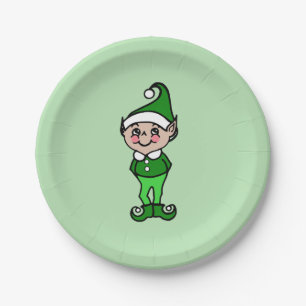 Christmas Party Elf Paper Plates