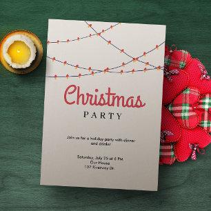 Christmas Party Event Invitation   Lights