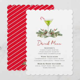 Christmas Party Festive Drinks Martini Cocktails  Menu