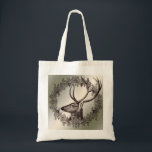 Christmas Party Floral Reindeer Golden Winter Tote Bag<br><div class="desc">Christmas Party Floral Reindeer Golden Winter Tote Bag. Unique,  beautiful,  stylish design. Easy to be personalized. Font style,  size and colors can be changed. Matching items are available.</div>