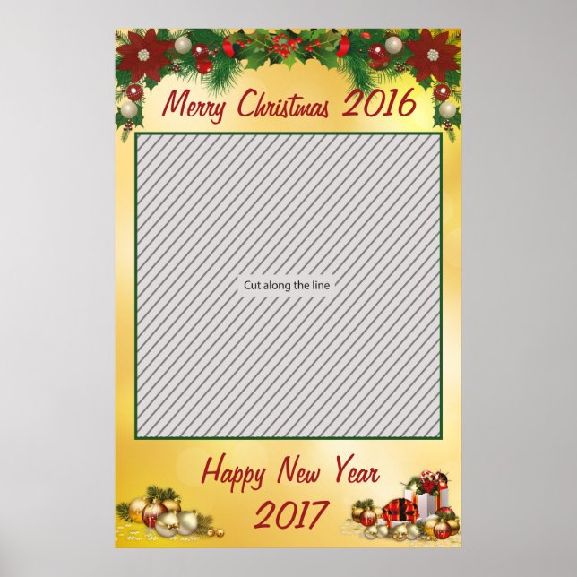 Christmas Party Frame Prop for Photo Booth Poster (Front)