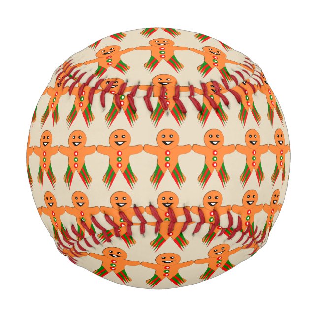 Christmas party Gingerbread Man Baseball (Front)