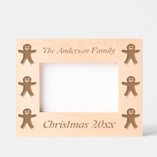 Christmas Party Gingerbread Man Custom Etched Frames