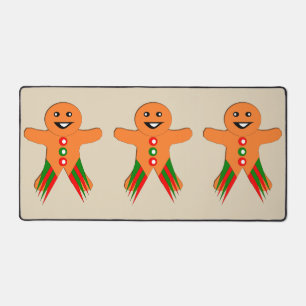 Christmas Party Gingerbread Man Desk Mat