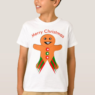 Christmas Party Gingerbread Man Kids T Shirt
