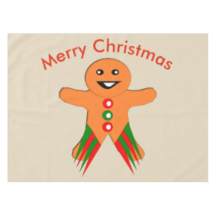 Christmas Party Gingerbread Man Tablecloth