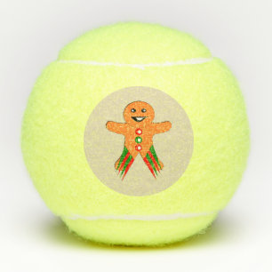 Christmas Party Gingerbread Man Tennis Balls