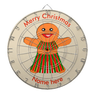 Christmas Party Gingerbread Woman Dart Board