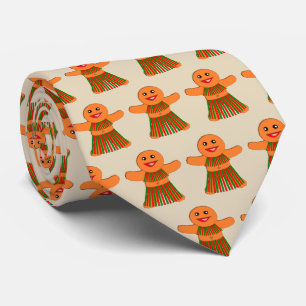 Christmas Party Gingerbread Woman Tie