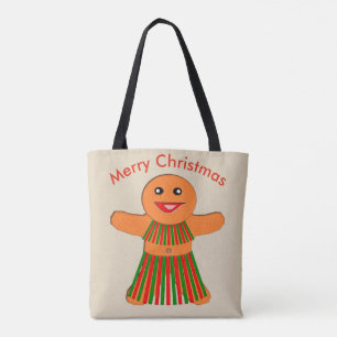 Christmas Party Gingerbread Woman Tote Bag