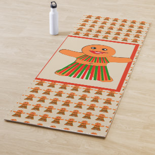 Christmas Party Gingerbread Woman Yoga Mat