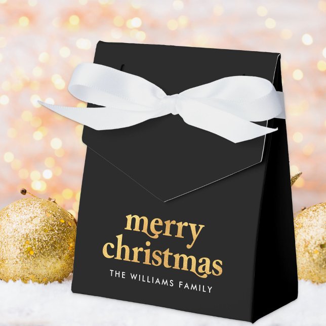 Christmas Party Gold & Black Elegant  Favour Box (Creator Uploaded)