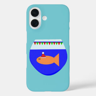 Christmas Party Goldfish iPhone 16 Case