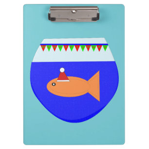 Christmas Party Goldfish Clipboard