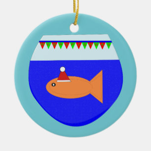 Christmas party Goldfish Custom Ornament