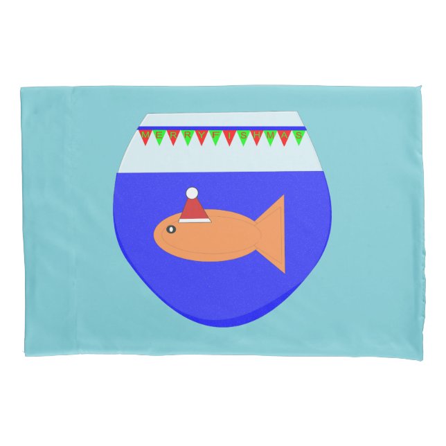 Christmas Party Goldfish Custom Pillowcase (Front)