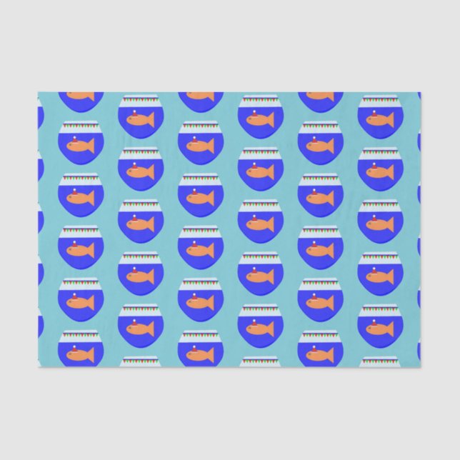 Christmas Party Goldfish Custom Tissue Paper (Front)