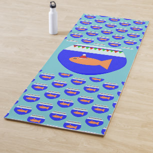 Christmas Party Goldfish Custom Yoga Mat