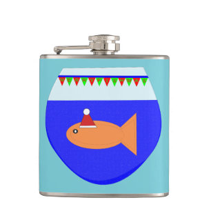 Christmas Party Goldfish Flask