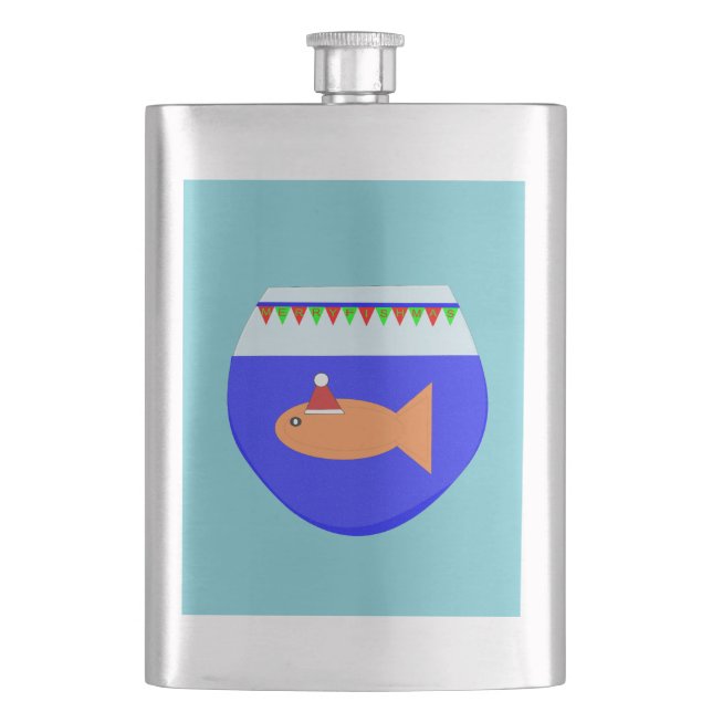 Christmas Party Goldfish Flasks (Front)