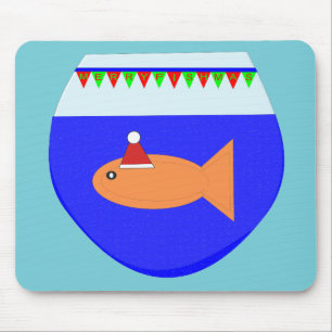 Christmas Party Goldfish Mousepad