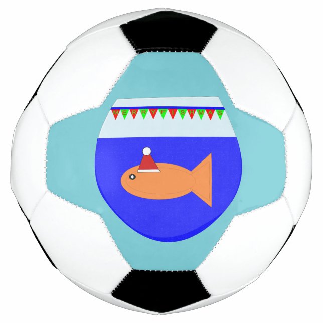 Christmas Party Goldfish Soccer Ball (Front)