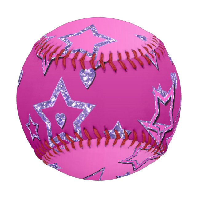 Christmas party gradient glitter shine confetti st baseball (Front)