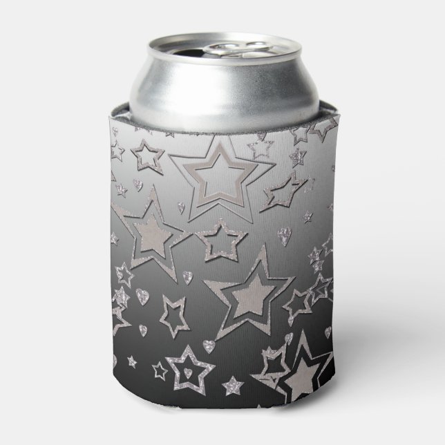 Christmas party gradient glitter shine confetti st can cooler (Can Front)