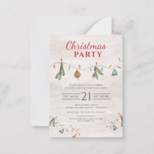 Christmas Party Happy Holidays Annual Family Card