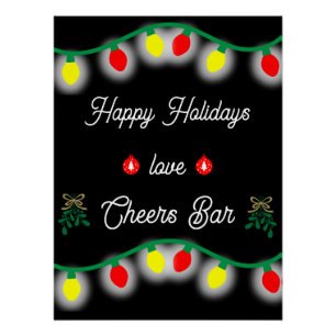 Christmas Party Happy Hour Promotion Poster