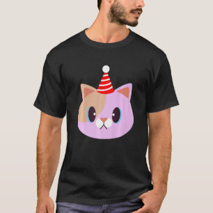 Christmas Party Hat Cat Cute Xmas Owner Mum Dad A T-Shirt