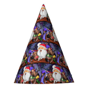 Christmas Party Hat Santa with Reindeers Fun