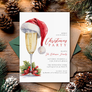  Christmas Party Holiday Cocktail  Invitation