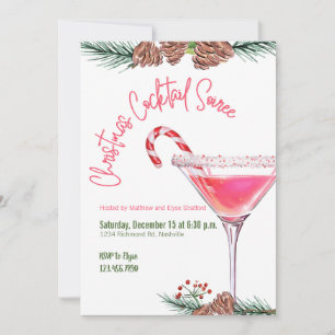 Christmas Party Holiday Cocktail Work Party Invitation