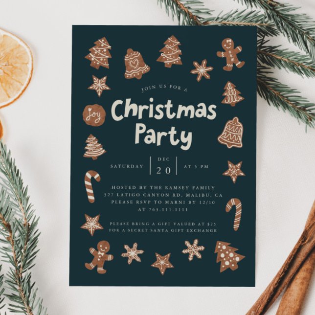Christmas Party Holiday Cookies Invitation (Creator Uploaded)