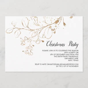 Christmas Party Holiday Dinner Lunch Celebration Invitation