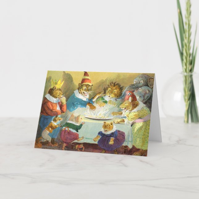 Christmas Party in Animal Land Holiday Card (Front)