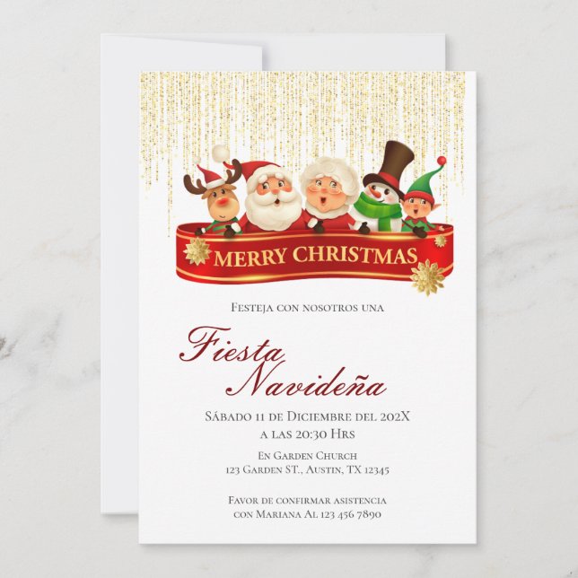  Christmas Party Invitation (Front)
