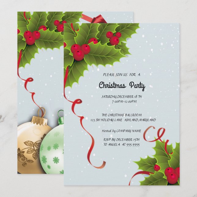 Christmas Party Invitation (Front/Back)