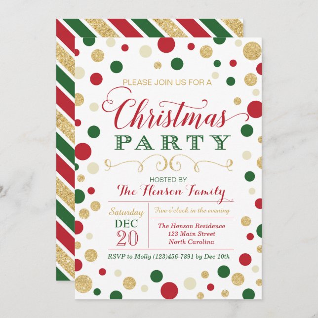 Christmas Party Invitation (Front/Back)