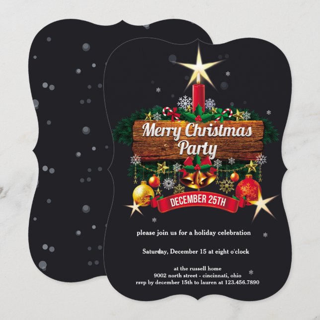 Christmas party invitation (Front/Back)