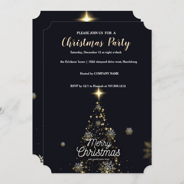Christmas party invitation (Front/Back)