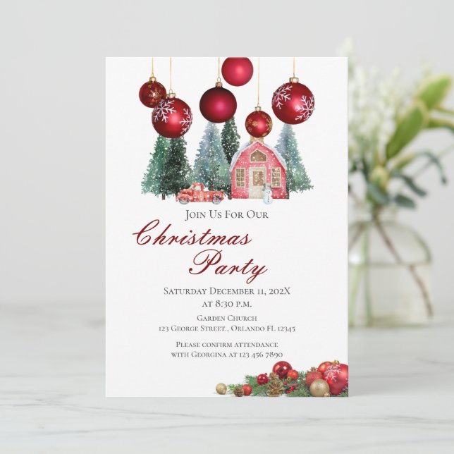 Christmas Party Invitation (Standing Front)