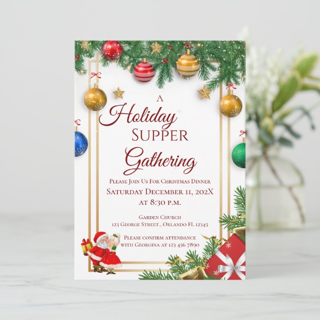 Christmas Party Invitation (Standing Front)
