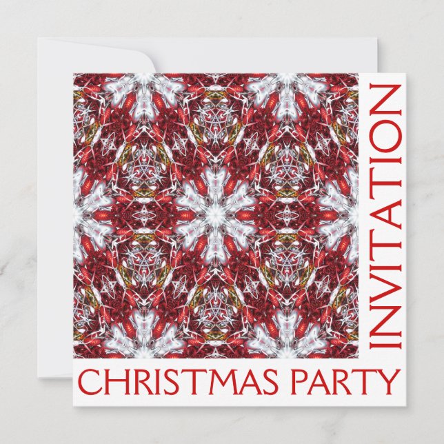 Christmas Party Invitation Card - Blank Back (Front)
