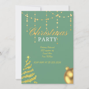 Christmas Party Invitation Card, downloadable