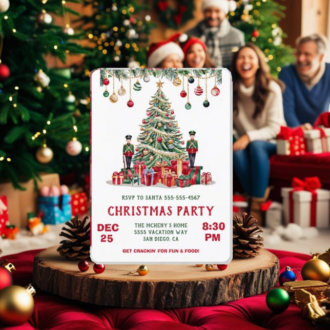 Christmas Party Invitation Card Nutcracker Theme (Creator Uploaded)