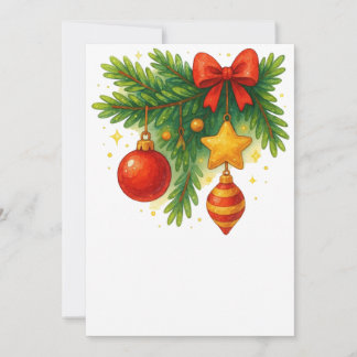 Christmas party invitation. Christmas postcard